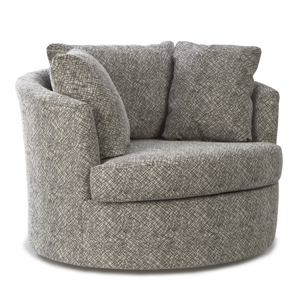 Hokku Designs Widar Upholstered Swivel Barrel Chair Wayfair   Widar Upholstered Swivel Barrel Chair 